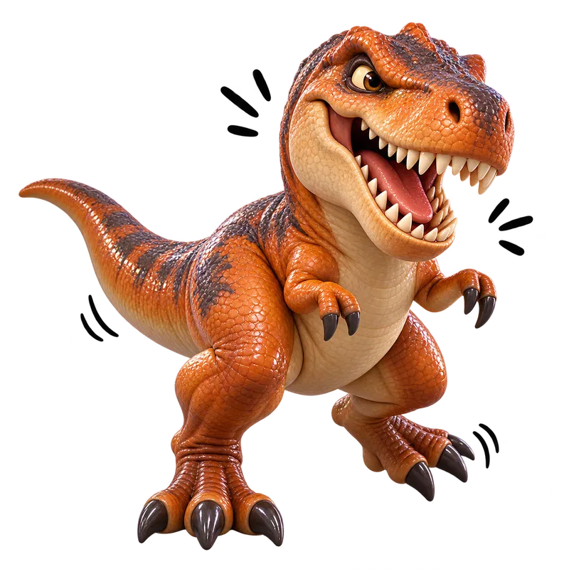 Dinosauro verde illustrato